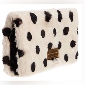 Marc by Marc Jacobs NWT polka dot ivory/black rabbit fur/lamb skin clutch bag